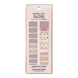 Dashing Diva Gloss Ultra Shine Gel Palette, Lavender Dreams, Nail Strip NWT
